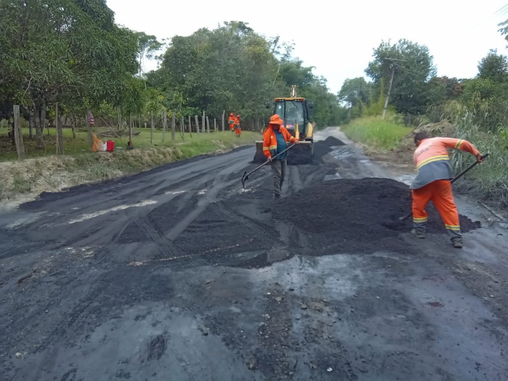 Prefeitura retoma segunda etapa de pavimentação no ramal do Brasileirinho nesta terça-feira, 28