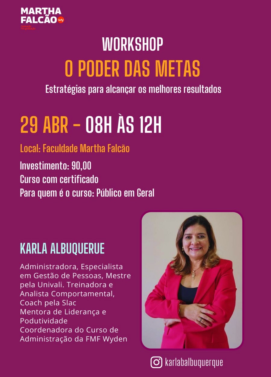 FMF Wyden abre inscrições para Workshop ‘O Poder das Metas Estratégicas para Alcançar os Melhores Resultados’